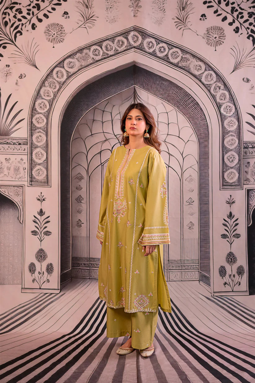 URGE - 3PC LAWN EMBROIDERED SHIRT WITH MONARK PRINTED DUPATTA AND EMB TROUSER - ADR-3788