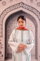 URGE - 3PC LAWN EMBROIDERED SHIRT WITH MONARK PRINTED DUPATTA AND EMB TROUSER -ADR-3758