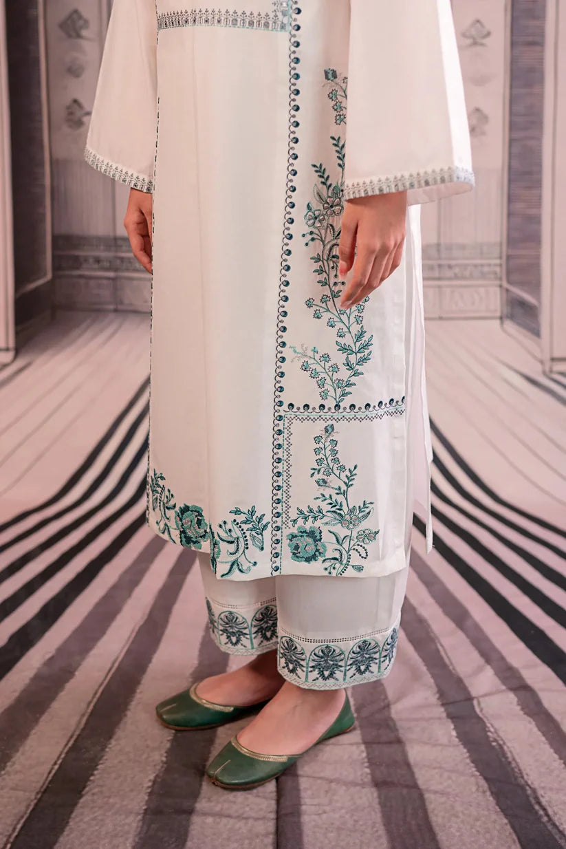 URGE - 3PC LAWN EMBROIDERED SHIRT WITH MONARK PRINTED DUPATTA AND EMB TROUSER -ADR-3758