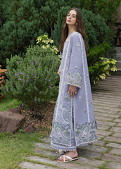 MUSHQ-3PC LAWN EMBROIDERED SHIRT WITH KHADDI NET EMB DUPATTA AND TROUSER-ADR-4804