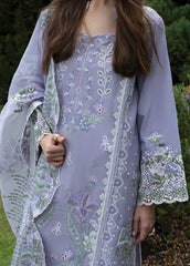 MUSHQ-3PC LAWN EMBROIDERED SHIRT WITH KHADDI NET EMB DUPATTA AND TROUSER-ADR-4804