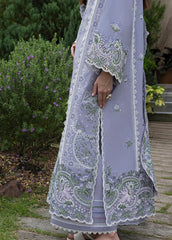 MUSHQ-3PC LAWN EMBROIDERED SHIRT WITH KHADDI NET EMB DUPATTA AND TROUSER-ADR-4804