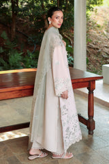CROSS STITCH-3PC LAWN LASERWORK EMBROIDERED SHIRT WITH ORGANZA EMB DUPATTA AND TROUSER-ADR-4904