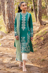 ZAHA- 3PC LAWN HEAVY EMBROIDERED SHIRT WITH ORGANZA EMBROIDERY DUPATTA-ADR-2766-Z