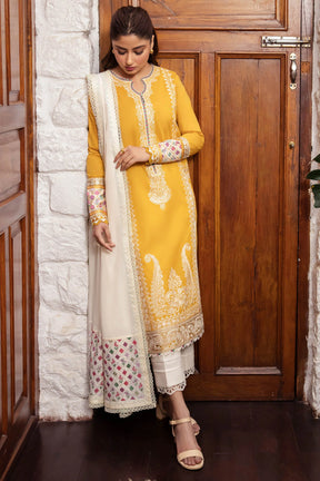 ZAHA - 3PC LAWN EMBROIDERED SHIRT WITH DIAMOND PRINTED DUPATTA AND TROUSER-BIC-2778