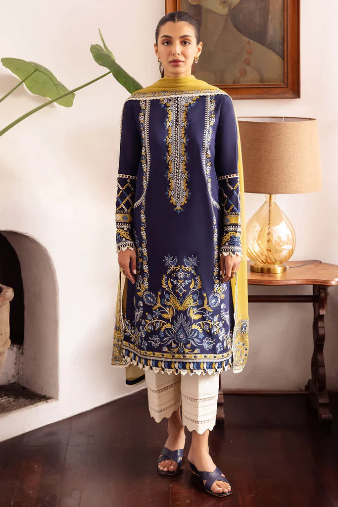 3 Piece Embroidered Lawn Shirt with Embroidered Organza Dupatta MB 2505 main image 1