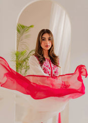 VINTAGE-3PC LAWN EMBROIDERED SHIRT WITH CHIFFON TYE&DYE DUPATTA AND TROUSER-ADR-4655