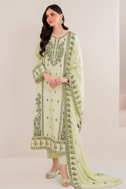 GARNET-3PC LAWN EMBROIDERED SHIRT WITH LAWN EMBROIDERED DUPATTA AND LAWN TROUSER-ADR-3565