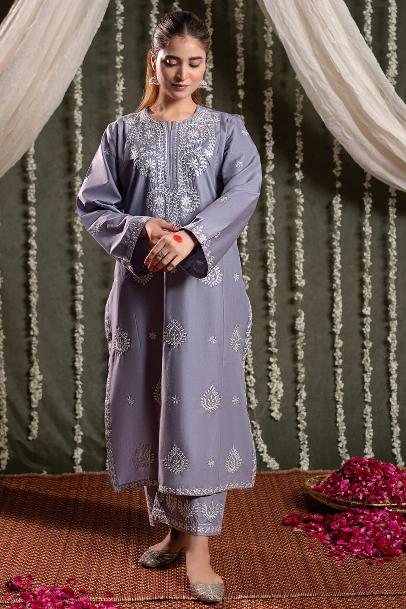 URGE-2PC LAWN EMBROIDRED SHIRT WITH LAWN EMBROIDRED TROUSER-ADR-3482