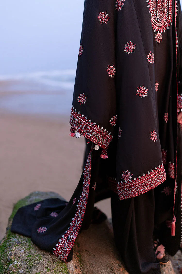 CROSS STITCH-3PC DHANAK EMBROIDERED SHIRT WITH DHANAK EMBROIDERED SHAWL AND TROUSER-ADR-4336