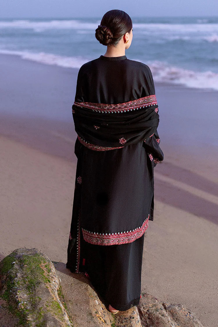 CROSS STITCH-3PC DHANAK EMBROIDERED SHIRT WITH DHANAK EMBROIDERED SHAWL AND TROUSER-ADR-4336