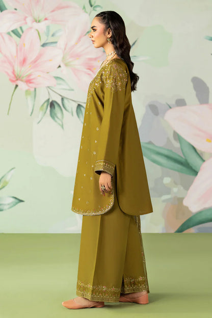 ETHNC-3PC DHANAK SEQUIN EMBROIDERED SHIRT WITH COTTON NET EMBROIDERED DUPATTA AND TROUSER-ADR-4194