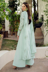 JAZMIN-3PC LAWN EMBROIDERED SHIRT WITH ORGANZA EMB DUPATTA AND TROUSER-ADR-4624