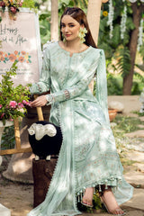 JAZMIN-3PC LAWN EMBROIDERED SHIRT WITH ORGANZA EMB DUPATTA AND TROUSER-ADR-4624