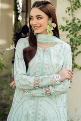 JAZMIN-3PC LAWN EMBROIDERED SHIRT WITH ORGANZA EMB DUPATTA AND TROUSER-ADR-4624