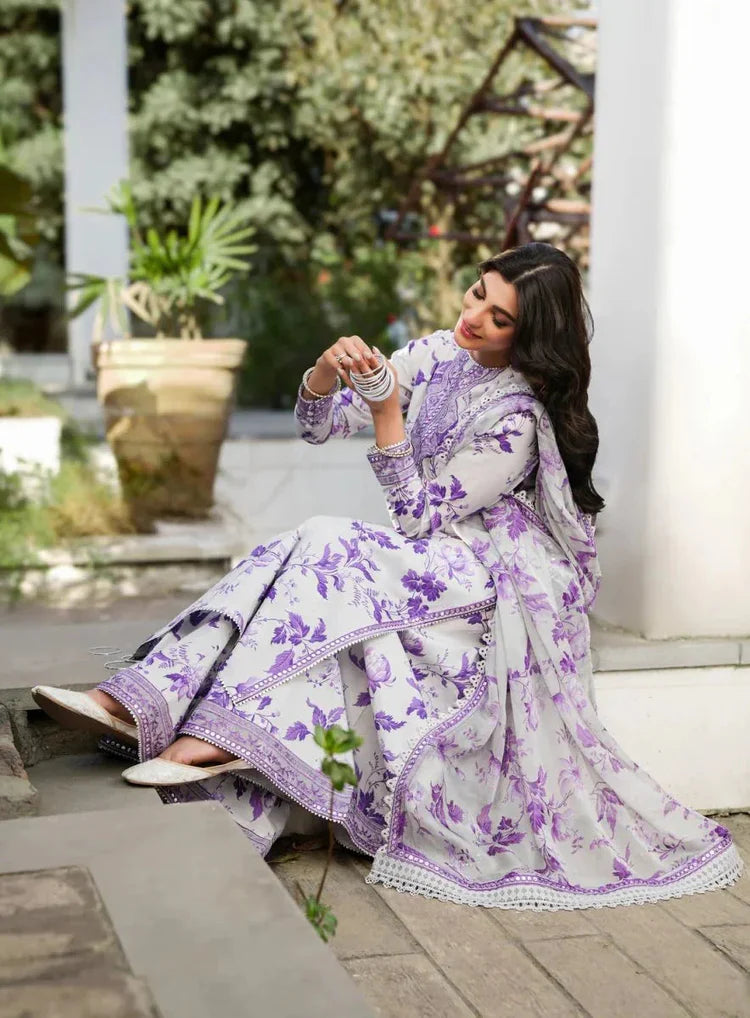 BAROQUE-3PC KHADDAR PRINTED EMB SHIRT WITH KHADDAR PRINT EMB DUPATTA AND PRINT TROUSER-ADR-2562