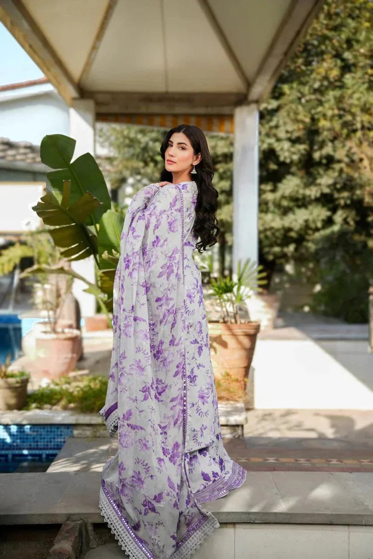 BAROQUE-3PC KHADDAR PRINTED EMB SHIRT WITH KHADDAR PRINT EMB DUPATTA AND PRINT TROUSER-ADR-2562
