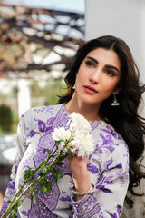 BAROQUE-3PC KHADDAR PRINTED EMB SHIRT WITH KHADDAR PRINT EMB DUPATTA AND PRINT TROUSER-ADR-2562