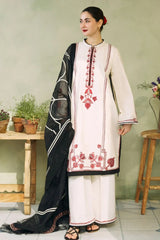 ZAHRA SHAHJAHAN- 3PC LAWN EMBROIDERED SHIRT WITH BAMBER CHIFFON PRINT DUPATTA-ADR-2738