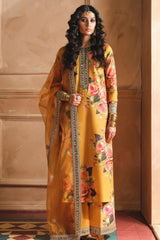 ZAINAB CHOTANI-3PC SHAMOZE SILK PRINTED EMBROIDERED SHIRT WITH SOFT SILK PRINTED EMB DUPATTA & EMB TROUSER-ADR-1726