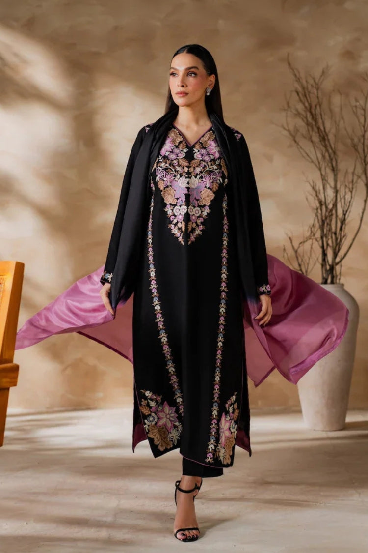 MIRANA-3PC LAWN EMBROIDERED SHIRT WITH CHIFFON TYE&DYED DUPATTA AND TROUSER-ADR-4640