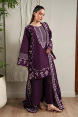 ETHNC-3PC LAWN EMBROIDERED SHIRT WITH LAWN EMBROIDERED DUPATTA AND TROUSER-ADR-4871