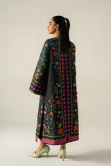 AFROZEH-2PC SHAMOZE SILK PRINTED SHIRT WITH SHAMOZE SILK PRINTED TROUSER-ADR-