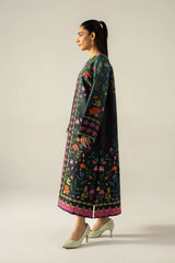 AFROZEH-2PC SHAMOZE SILK PRINTED SHIRT WITH SHAMOZE SILK PRINTED TROUSER-ADR-