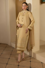 MEHMAL_DESERT GOLDRAW -RAW SILK HAND EMBELLISHED EMBROIDERED-ADR-10016