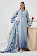 LULUSAR-3PC-SHAMOZE SILK PRINTED SHIRT SILK PRINTED DUPATTA AND SILK TROUSER-ADR-9009