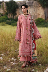 HUSSAIN REHAR-3PC KARANDI EMBROIDERED SHIRT WITH WOOL PRINTED SHAWL AND KARANDI TROUSER -ADR-5160
