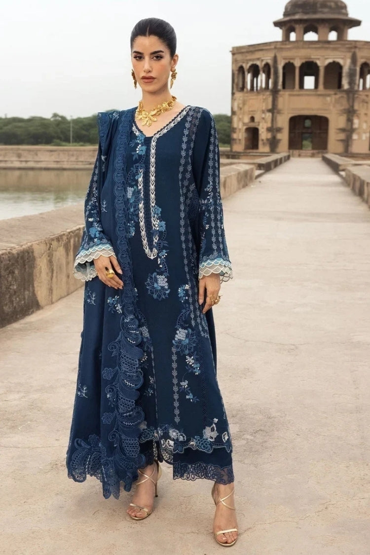 BATIK-3PC DHANAK EMBROIDERED SHIRT WITH DHANAK EMBROIDERED DUPATTA AND EMB TROUSER -ADR-5156