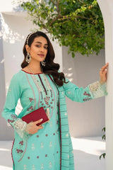 ADR-3PC LAWN EMBROIDERED SHIRT WITH LAWN EMBROIDERED READY TO WEAR DUPATTA-ADR-02