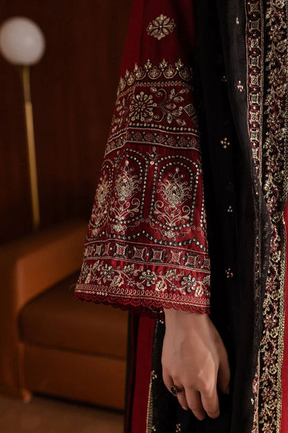 BATIK-3PC DHANAK EMBROIDERED SHIRT WITH CHIFFON EMBROIDERED DUPATTA AND EMB TROUSER-ADR-4041
