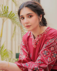 URGE-2PC DHANAK EMBROIDERED SHIRT AND EMBROIDRED TROUSER-ADR-126