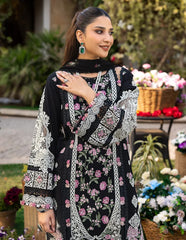 ELAF-3PC LAWN HEAVY EMBROIDERED SHIRT WITH CHIFFON PRINTED DUPATTA AND TROUSER-ADR-4723