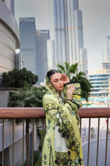 ADORE-3PC KARANDI PRINTED EMBROIDERED SHIRT WITH KARANDI PRINTED EMB SHAWL & PRINTED TROUSER-ADR-