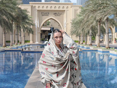 ADORE-3PC KARANDI PRINTED EMBROIDERED SHIRT WITH KARANDI PRINTED EMB SHAWL & PRINTED TROUSER-ADR-