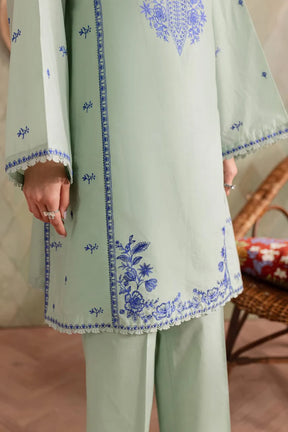 JAZMIN-2PC DHANAK EMBROIDRED SHIRT WITH AND TROUSER-ADR-3282