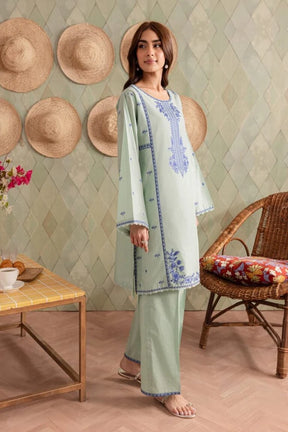 JAZMIN-2PC DHANAK EMBROIDRED SHIRT WITH AND TROUSER-ADR-3282