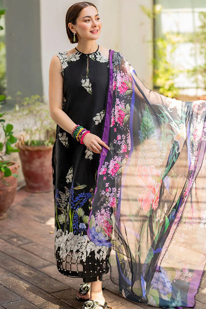 ASIFA NABEEL-3PC LAWN PRINT EMBROIDERED SHIRT WITH CHIFFON PRINT DUPATTA AND PRINT TROUSER-ADR-2515