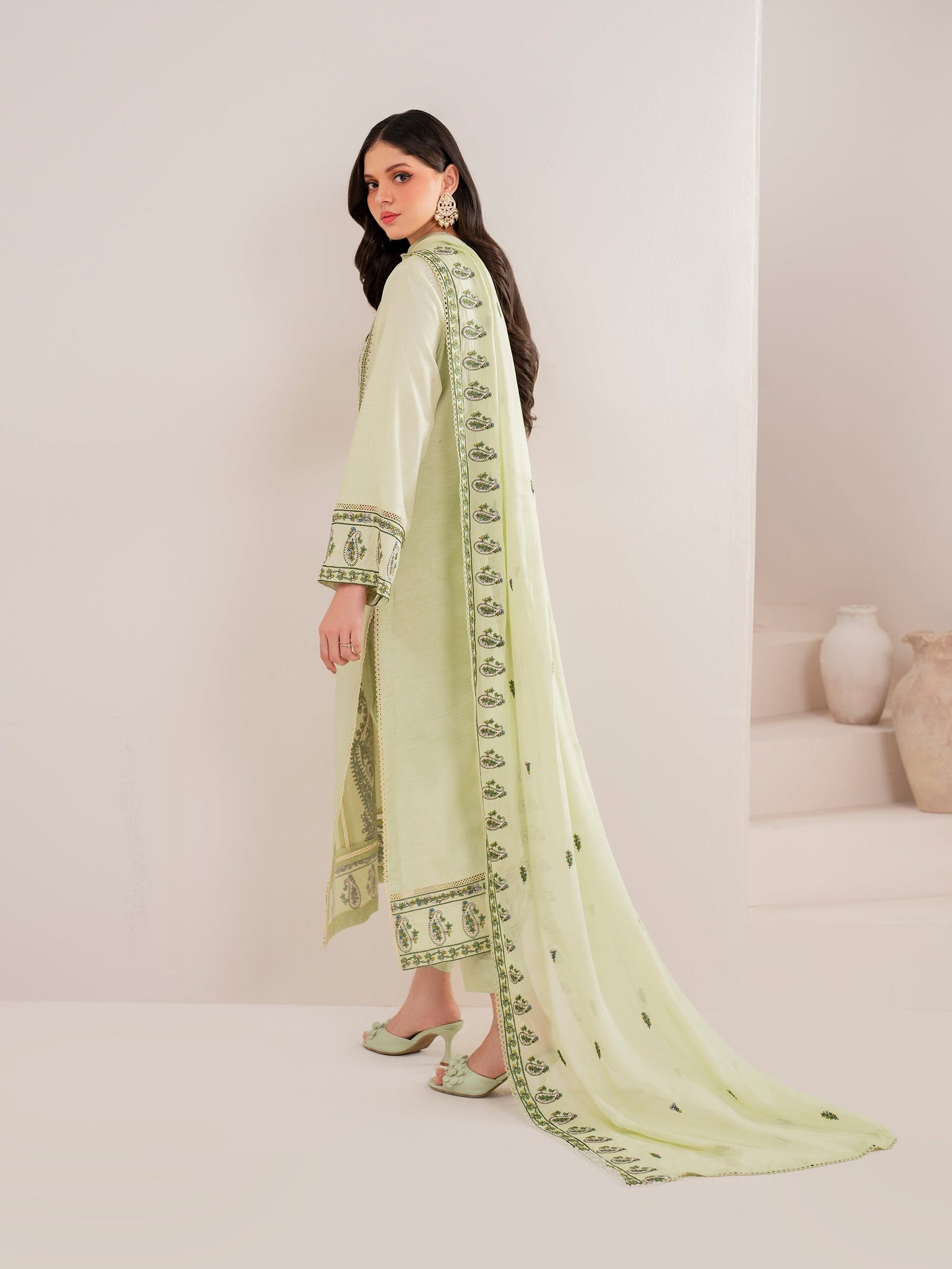 GARNET-3PC LAWN EMBROIDERED SHIRT WITH LAWN EMBROIDERED DUPATTA AND LAWN TROUSER-ADR-3565