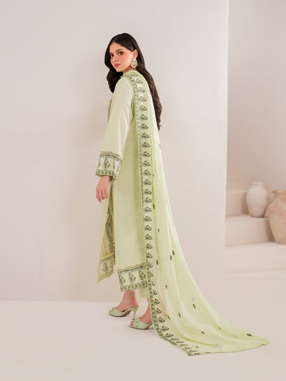 GARNET-3PC LAWN EMBROIDERED SHIRT WITH LAWN EMBROIDERED DUPATTA AND LAWN TROUSER-ADR-3565