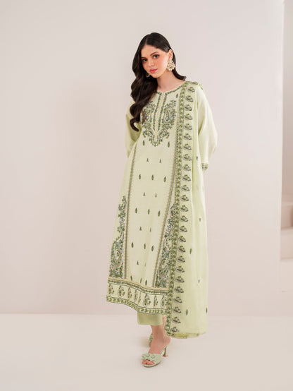 GARNET-3PC LAWN EMBROIDERED SHIRT WITH LAWN EMBROIDERED DUPATTA AND LAWN TROUSER-ADR-3565