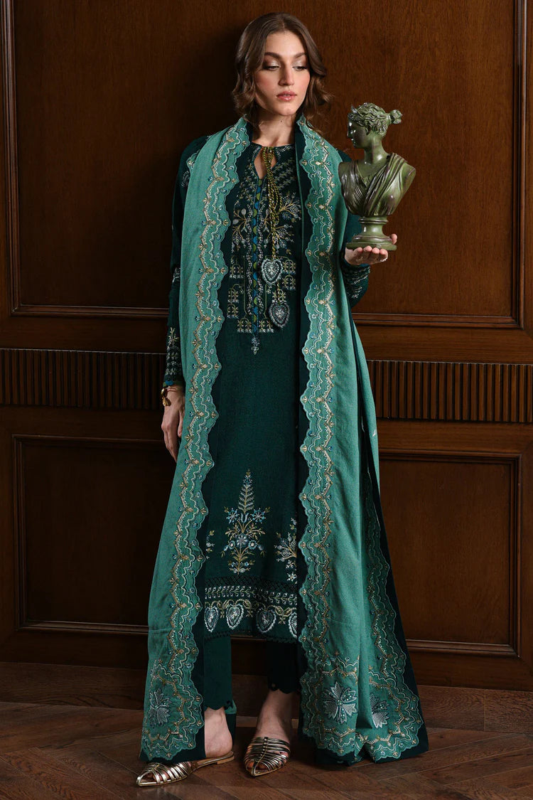 BATIK-3PC KARANDI EMBROIDERED SHIRT WITH DHANAK EMBROIDERED SHAWL AND TROUSER-ADR-