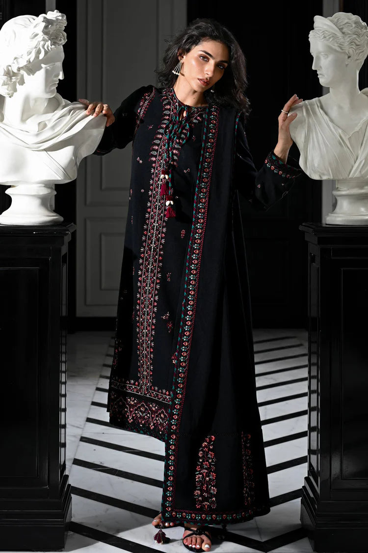 BATIK-3PC DHANAK EMBROIDERED SHIRT WITH DHANAK EMBROIDERED SHAWL AND TROUSER-ADR-4340