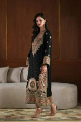 ETHNC-2PC SILK EMBROIDERED SHIRT AND SILK EMBROIDERED SLEEVES-ADR-15129