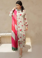 BAROUQE-3PC KARANDI PRINTED SHIRT WITH KARANDI PRINTED DUPATTA AND TROUSER-ADR-2575