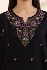 SAPPHIRE-3PC DHANAK EMBROIDERED SHIRT WITH WOOL DIGITAL PRINTED SHAWL & TROUSER-ADR-5054
