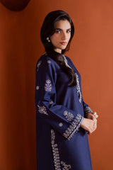 BATIK-2PIECE DHANAK EMBROIDERED SHIRT WITH DHANAK EMB SLEEVES-ADR-15013
